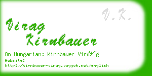 virag kirnbauer business card